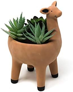 Cute Llama Planter in Terracotta Color for Succulent Cactus Small House Plants 3.25 Inch Indoor Outdoor Planter