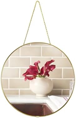 Funerom Gold Bathroom Mirror Round Wall Mirror 12.6 Inches Circle Mirror