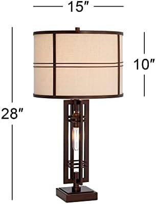 Trenton 28" Tall Table Lamp Bronze Oil-Rubbed Night Light Table Top Dimmer