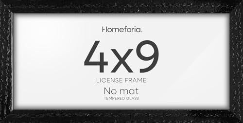 Homeforia 4x9 White Oak Business License Frame, High-End Wood, Glass