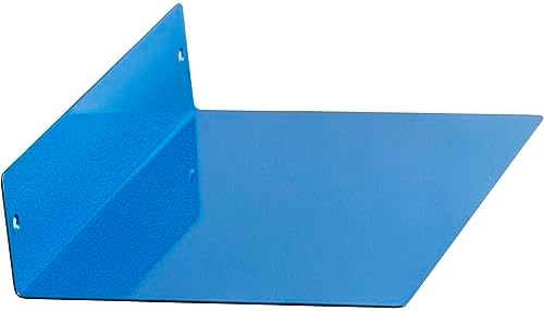 12x8 in Metal Floating Shelf Blue Wall Mounted - Made in The USA - Bedroom, Living Room, Bathroom, Kitchen