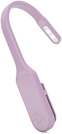 Mighty Bright The Original Recharge Clip On – USB Rechargeable Book Light – Warm LED Reading Lamp – Flexible, Dimmable, Lasts Up to 60 Hours a Charge (Lavender)