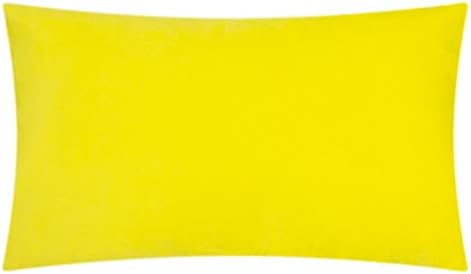 JWH 3D Flower Throw Pillow Cover Velvet Sunbeam Yellow 12x20 Inches