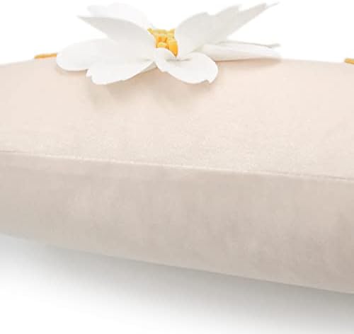 OiseauVoler 3D Flower Embroidered Smile Throw Pillow Covers 12x20 Inch