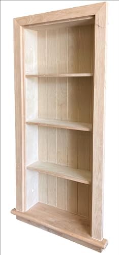 14x36 Aiden Recessed Wall Niche Medicine Cabinet Replacement, in The Wall Bathroom Cabinet Insert Shelf/Shelves, Made in North America, Real Wood, NO MDF, Beadboard, Unfinished