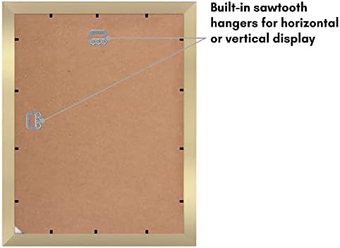 Americanflat 11x14 Picture Frame 2-Pack - Matted to 8x10 - Gold
