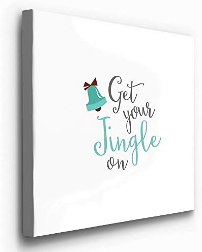Renditions Gallery Xmas Artwork Prints for Home Decor Get Your Jingle On Christmas Canvas Wall Art for Bedroom Living Room & Kitchen Decorations - 24"X24" LT05