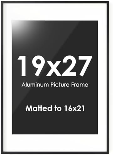 Fun Memories 19x27 Picture Frame, Metal Picture Frame Wall Mounting Horizontally or Vertically - Poster Frame Simple and Elegant Decor for Wall - 1 Pack - Black