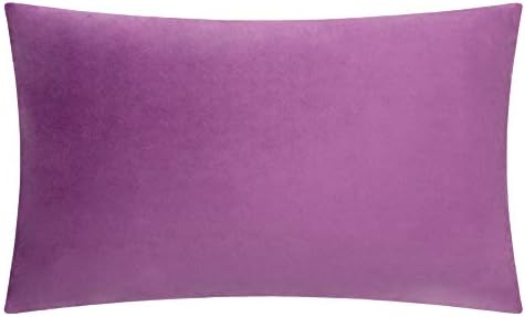 JWH 3D Flower Throw Pillow Cover Decorative Sunflower Accent Pillow Case Velvet Cushion Lumbar Pillowcase for Home Bed Sofa Couch Chair 12x20 Inches Purple