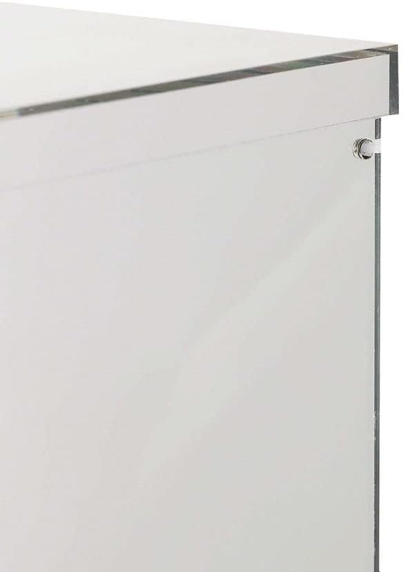 Efavormart 24" Silver Mirror Finish Wedding Decor Ideas Clear Display Box for Centerpieces with Interchangeable Lid and Base