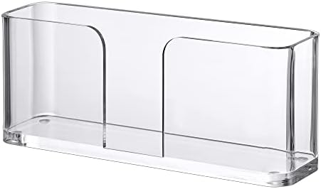 Amazing Abby Acrylic Guest Towel Napkin Holder (8.5"x4.5"), Plastic Napkin Dispenser with Non-Slip Pads, Clear Napkin Stand, Great for Kitchen Counter, Dining Table, Bathroom Vanity, and More