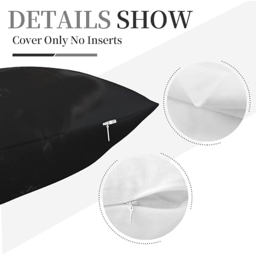 Mysterious Black Cat Portrait Decorative Throw Pillow Cover