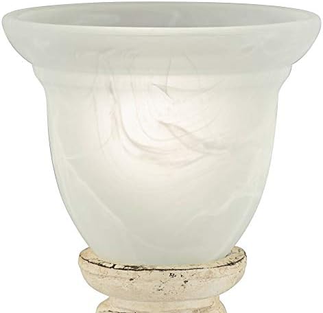 Regency Hill French Candlestick 18" High Table Lamp Alabaster Glass Country