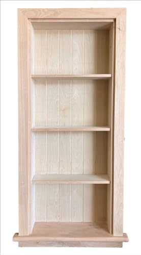 14x36 Aiden Recessed Wall Niche Medicine Cabinet Replacement, in The Wall Bathroom Cabinet Insert Shelf/Shelves, Made in North America, Real Wood, NO MDF, Beadboard, Unfinished