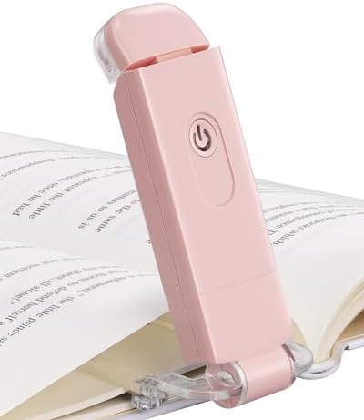 DEWENWILS Book Reading Light with Clip, USB Rechargeable Booklight Pink