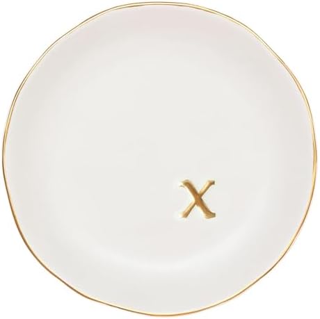 COLLECTIVE HOME Ceramic Jewelry Tray, Trinket Dish, Gifts for Women (X)