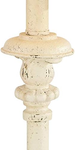French Candlestick 34" Large Table Lamp Vichelis Ivory Finish White