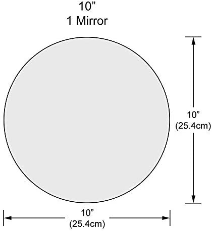 Dulles Glass 10" Round Mirror for Wall, Frameless Circle for Bathroom, Bedroom, Farmhouse, Entryway or Wedding