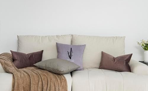 Mulberry Decorative Lumbar Velvet Throw Pillow Covers 16x24 inch Set of 2 with Zipper Luxury Soft Solid Rectangle Cushion Covers Case for Sofa Couch Bed Living Room