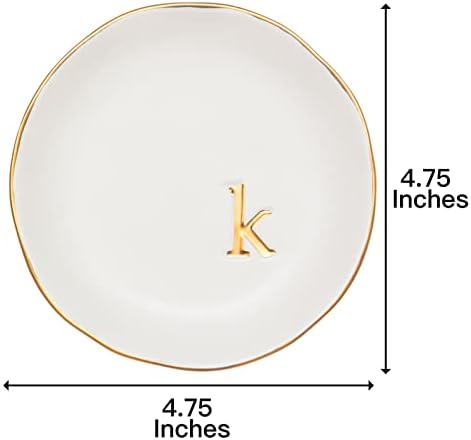 COLLECTIVE HOME Ceramic Jewelry Tray, Trinket Dish, Gifts for Women (K)