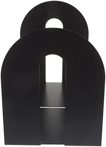 Officemate Heavy Duty 10" Bookends, Non-Skid Base, Black, Pair (93142) (Pack of 6)
