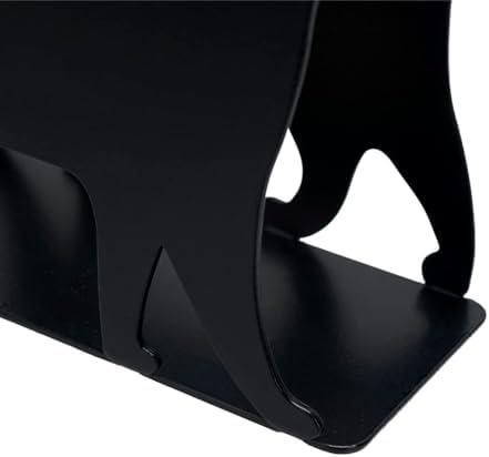 SOFFEE DESIGN Iron Vertical Cat Napkin Holder, Animal Shadow Napkin Stand Convenient Desktop Storage Decoration, Adorable Paper Towel Dispenser for Kitchen Countertops, Dining Table, Black