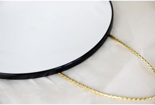 Funerom Black Round Wall Mirror 12.6 Inches Circle Mirror Bathroom Mirrors