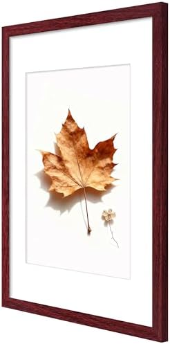 Picrit 12x16 Picture Frame Set of 12, Gallery Wall Frames, Dark Red Wood