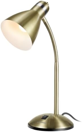 LEPOWER Metal Desk Lamp, Adjustable GooseNeck Reading Light for Bedroom