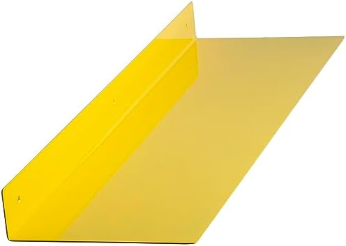 36x12 in Metal Floating Shelf Yellow Wall Mounted - Made in The USA - Bedroom, Living Room, Bathroom, Kitchen