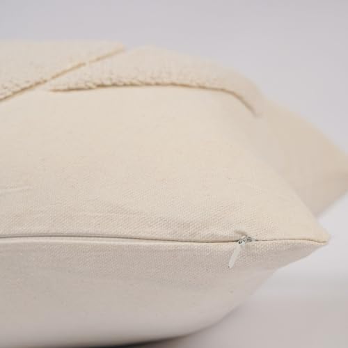 GEEORY Fall Tufted Pumpkin Pillow Covers Set of 2 20x20, Farmhouse Beige