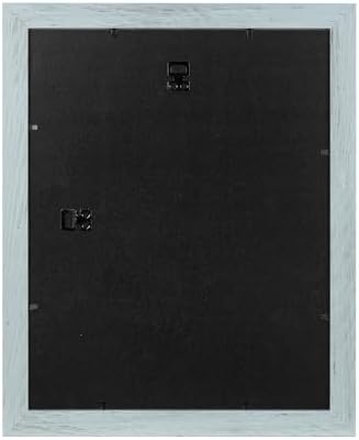 11x14 Picture Frame, Wall Gallery Photo Frame, Displays 11x14 inches without Mat or 8x10 inches with Mat, Blue 11x14 Frames