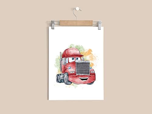 Nistio® Cars Movie Poster Prints, Cars Movie Poster Wall Art Decor, Lightning McQueen, Set of 6, 8x10 inches (Unframed)