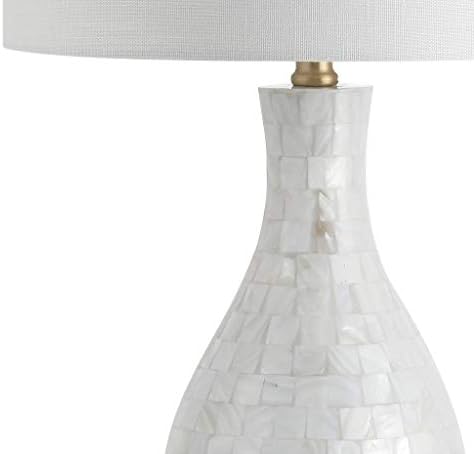 JONATHAN Y Josephine 26.5" Mother of Pearl Seashell Table Lamp, White