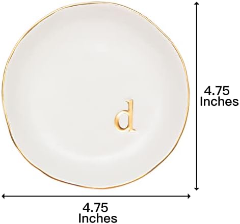 COLLECTIVE HOME Ceramic Jewelry Tray, Trinket Dish, Gifts for Women (D)