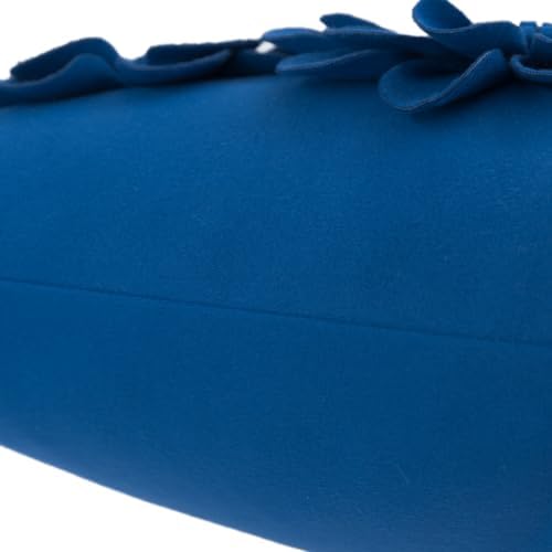 JWH 3D Flower Throw Pillow Cover, Royal Blue, 12x20 Inches