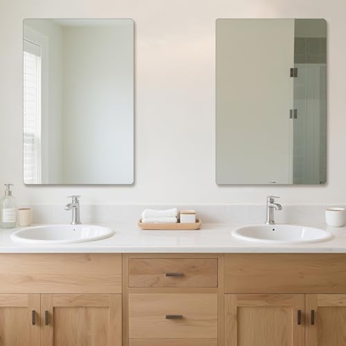 Bathroom Mirror for Over Sink 36x24 Inch Frameless Wall Mirror Rectangle