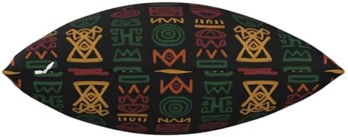 African Tribal Mask & Geometric Pattern Decorative Throw Pillow Cover