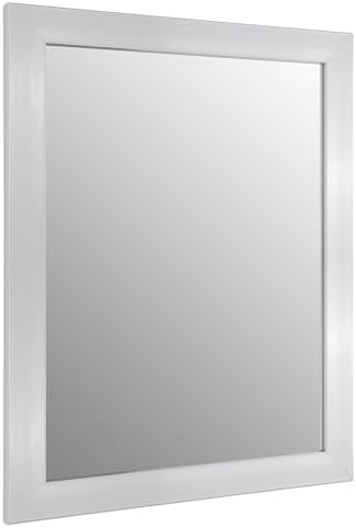 Rectangular Wall Mirror 20x16 Inch Bathroom Mirror for Over Sink, Nickel | Wall Mounted Mirror, Hangs Horizontally or Vertically for Vanity, Entryway, Restroom