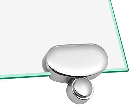 Mirror Clips - Glass Clips Clamps Holder for 3-5mm Thick Mirror 4PCS, Polished Chrome