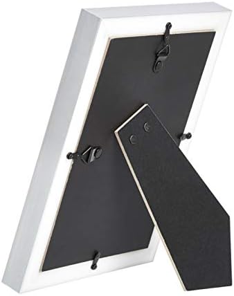 Amazon Basics Rectangular Photo Picture Frame Set, 5" x 7", Wall Hanging or Tabletop Display, Real Glass, Nickel, 2-Pack