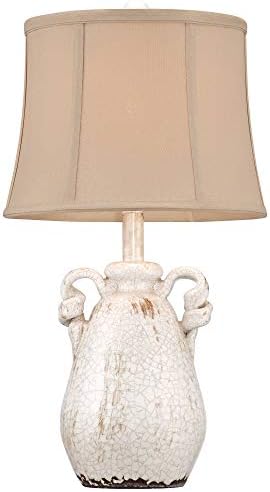 Sofia 22" High Table Lamps Set of 2 Ivory Ceramic Accent Rustic