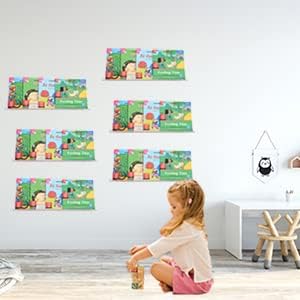 Sooyee 8 Pack Clear Acrylic Shelf, Invisible Floating Wall Ledge Bookshelf, Kids Book Display Shelves Wall Mounted,Funko Pop Shelves