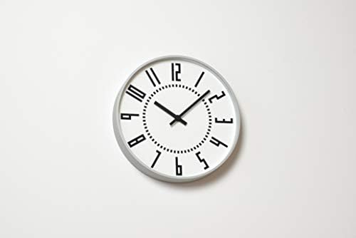Remnos TIL16-01WH Lemnos Wall Clock, Analog, Ec Clock, Aluminum, White, Diameter: 10.0 inches (25.6 cm)