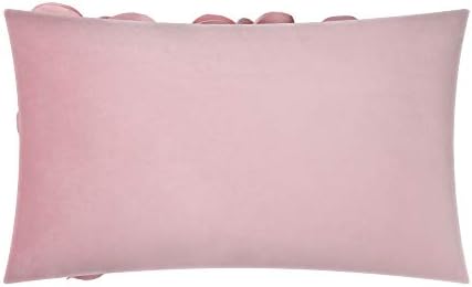 KINGROSE 3D Flower Throw Pillow Cover Home Decorative Pillow Case Sham Soft Lumbar Cushion Cover for Couch Bed Living Room Chair 12 x 20 Inches Rose Gold