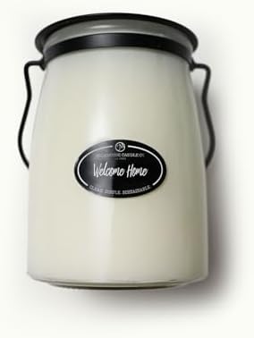 Milkhouse Welcome Home Scented Soy Candle, 22 oz Butter Jar, 120+ Hr Burn