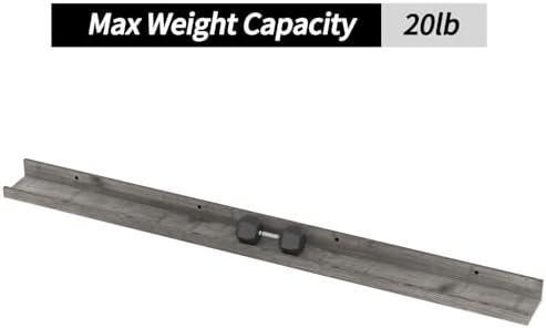Giftgarden 47 Inch Gray Floating Shelves for Wall Mount, Grey Wood Wall Shelf Ledge for Bathroom Bedroom Living Room Kitchen Storage, Set of 3 Different Sizes