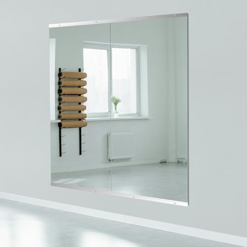 Home Gym Mirror for Wall, 55" x 20" x 2PCS Frameless Full Length Mirror | Tempered Glass, Large Workout Mirrors, for Home Gym, Dance Studio, Yoga Room, Garage Gym