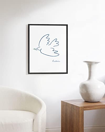 HAUS AND HUES Dove of Peace Art Print Picasso Wall Art - Pablo Picasso Line Drawings Prints Pablo Picasso Artwork Picasso Posters Modern Picasso Picture Picasso Dove (Unframed 16x20)