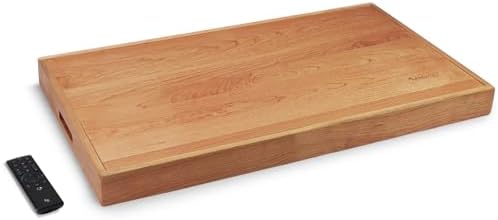 32"x 18" Large Cherry Wood Rectangle Ottoman Serving Tray